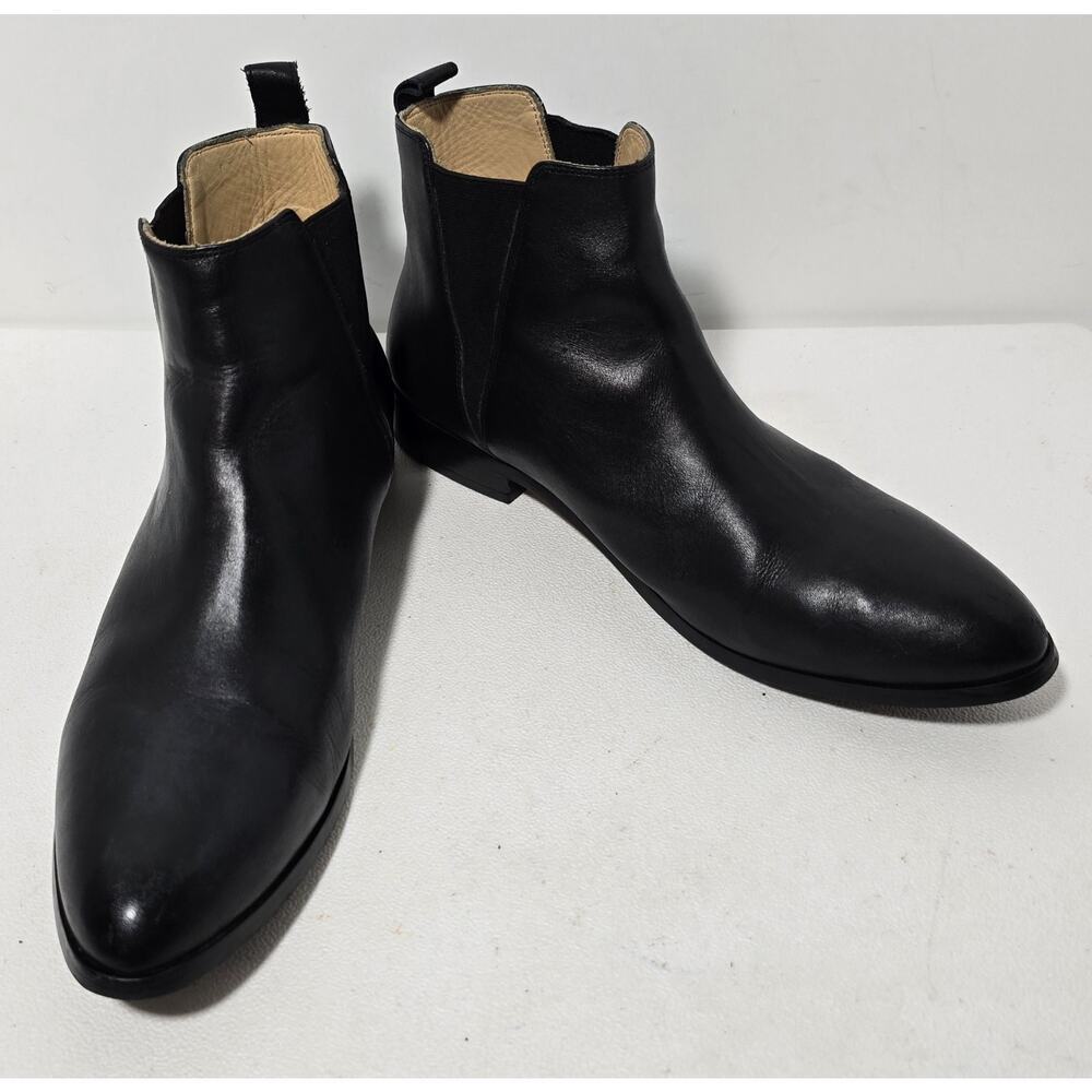Nisolo Boots Womens Everyday Chelsea Black Leather Ankle Booties SZ 10 - Picture 1 of 9